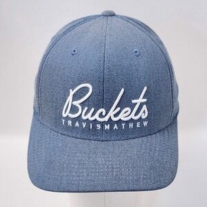 Travis Mathew Buckets Snapback Hat Blue Adjustable‎ Cap FlexFit Tech 110 One Ten